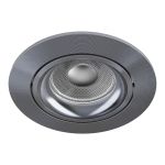 Noxion Recessed Spot Vision MR16 Tiltable Shiny Grey | 82mm - Cutout 69mm - IP20 - incl. GU10 Socket