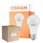 Multipack 4x Osram LED Star Classic E27 Pear Frosted 10W 1055lm - 827 Extra Warm White | Light Sensor - Replaces 75W